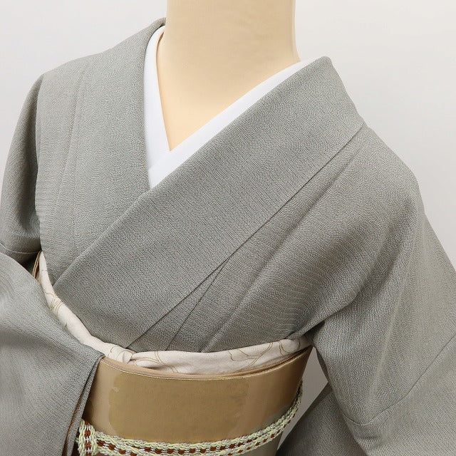 百華 Y5500 美品 夏着物 一つ紋 鮫柄 両面染め トールサイズ 絽 正絹 江戸小紋