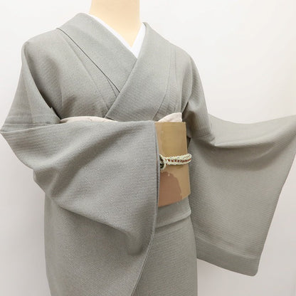 百華 Y5500 美品 夏着物 一つ紋 鮫柄 両面染め トールサイズ 絽 正絹 江戸小紋
