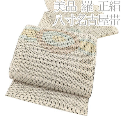 百華 Y5505 美品 夏着物 羅 正絹 八寸名古屋帯
