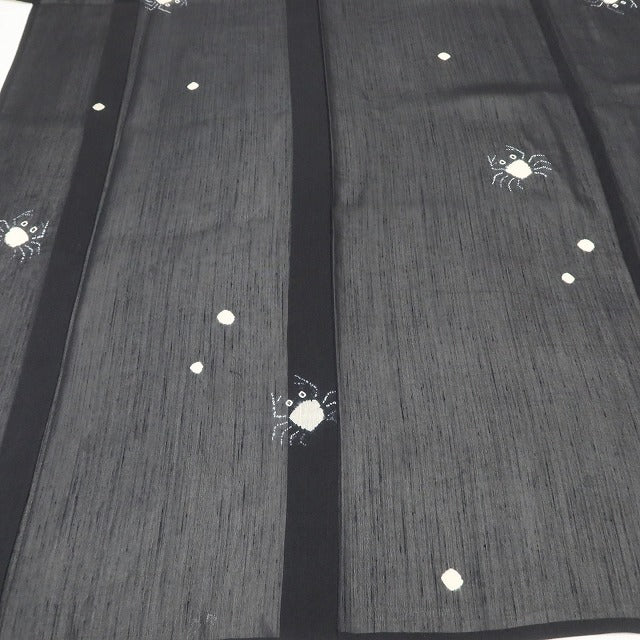 百華 Y5509 新品 仕付け糸付 かに 絞り 手縫い仕立て 正絹 紗紬