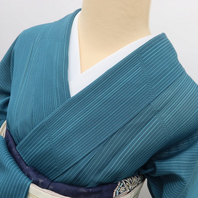 百華 Y5510 夏着物 一つ紋 トールサイズ 笹べり付 絽 正絹 手縫い仕立て 色無地