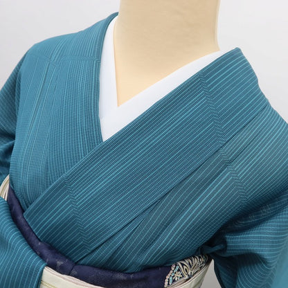 百華 Y5510 夏着物 一つ紋 トールサイズ 笹べり付 絽 正絹 手縫い仕立て 色無地