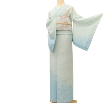 百華 Y5512 夏着物 ススキ 変わり紗 正絹 手縫い仕立て 訪問着