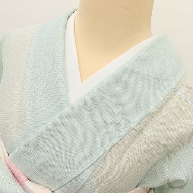 百華 Y5512 夏着物 ススキ 変わり紗 正絹 手縫い仕立て 訪問着