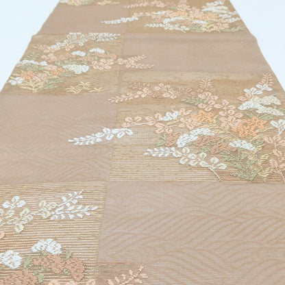 百華 Y5514 美品 夏着物 紗 正絹 名古屋帯