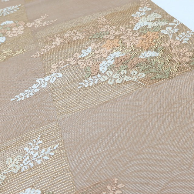 百華 Y5514 美品 夏着物 紗 正絹 名古屋帯