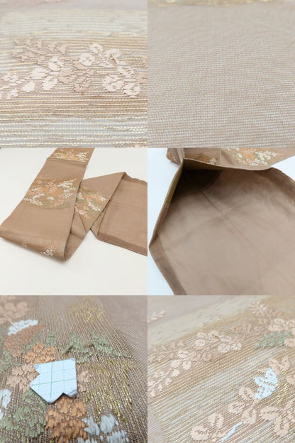 百華 Y5514 美品 夏着物 紗 正絹 名古屋帯