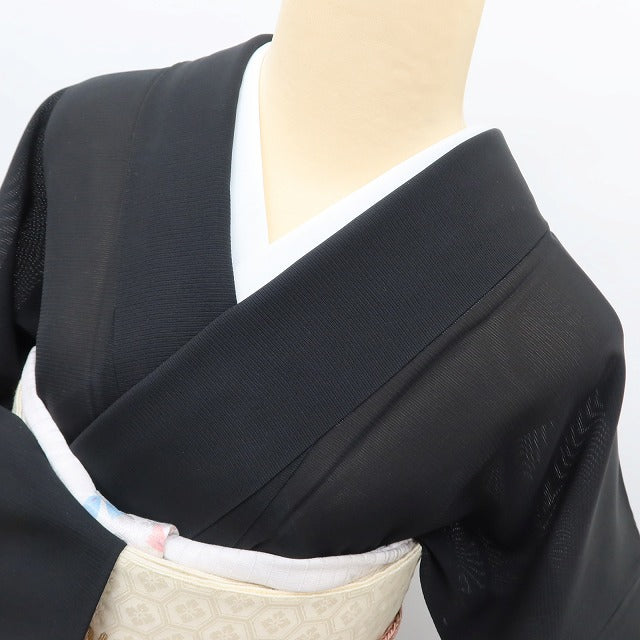 百華 Y5517 美品 夏着物 絽 三ツ鱗 正絹 手縫い仕立て 訪問着