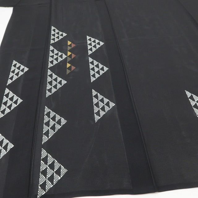 百華 Y5517 美品 夏着物 絽 三ツ鱗 正絹 手縫い仕立て 訪問着