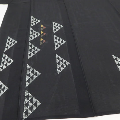 百華 Y5517 美品 夏着物 絽 三ツ鱗 正絹 手縫い仕立て 訪問着