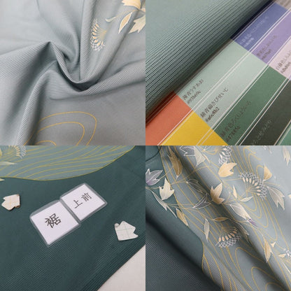 百華 Y5519 美品 夏着物 一つ紋 絽 正絹 手縫い仕立て 訪問着
