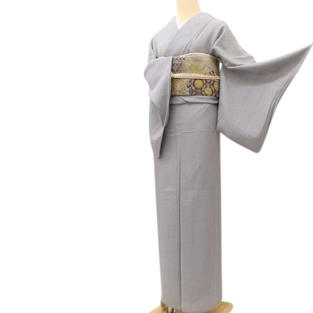 百華 Y5520 美品 夏着物 鮫柄 両面染 絽 正絹 江戸小紋