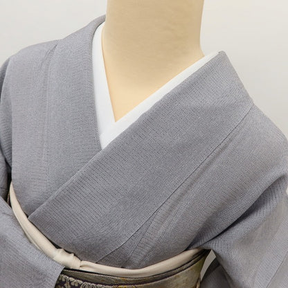 百華 Y5520 美品 夏着物 鮫柄 両面染 絽 正絹 江戸小紋