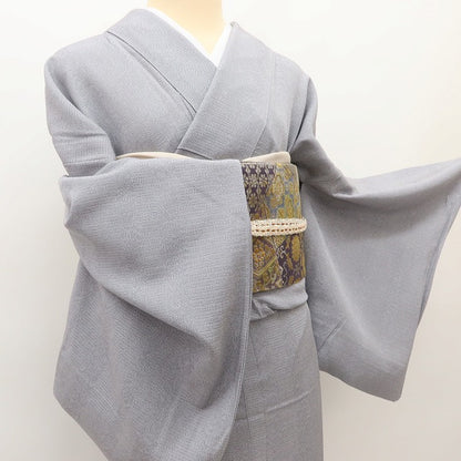 百華 Y5520 美品 夏着物 鮫柄 両面染 絽 正絹 江戸小紋