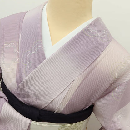 百華 Y5521 夏着物 絽 変わり市松 正絹 手縫い仕立て 小紋