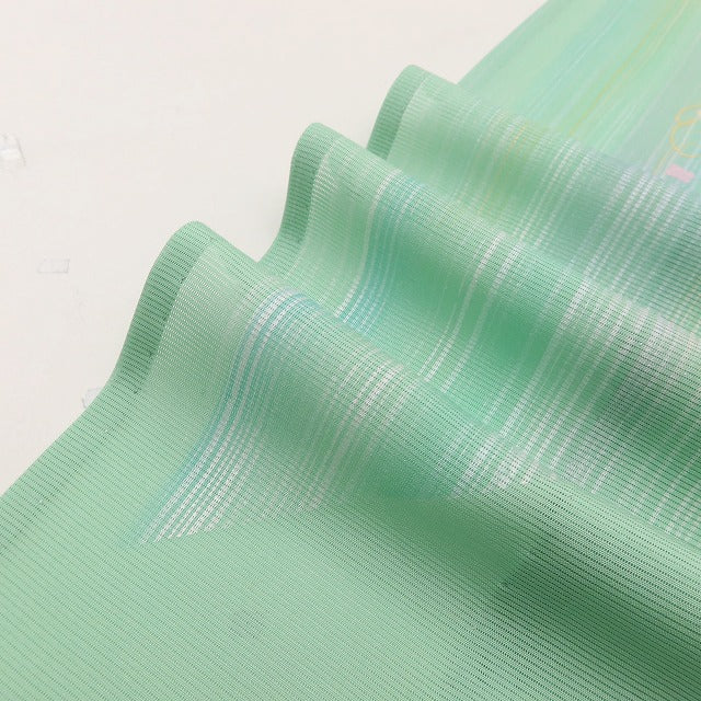 百華 Y5523 美品未着用 仕付け糸付 夏着物 絽 胡蝶蘭 正絹 手縫い仕立て 訪問着