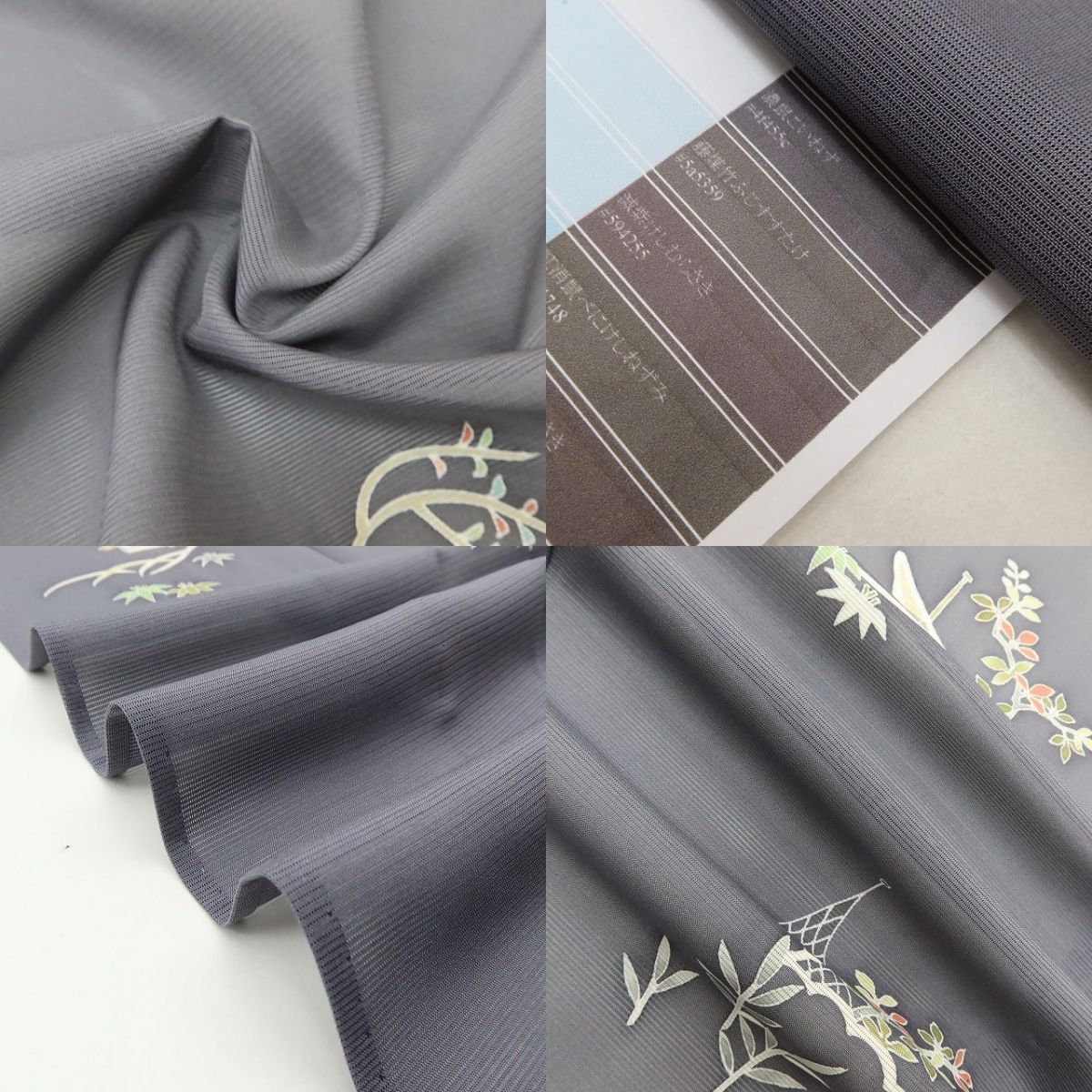 百華 Y5524 新品 仕付け糸付 夏着物 一つ紋 銀駒刺繍 絽 正絹 手縫い仕立て 訪問着