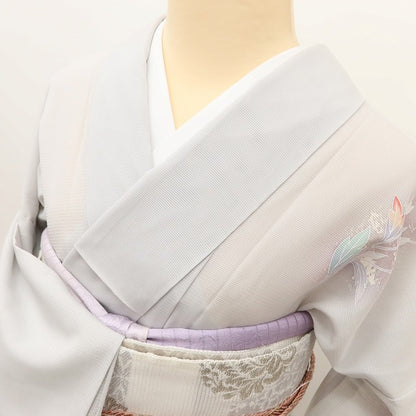 百華 Y5525 夏着物 絽 正絹 流水に菊 手縫い仕立て 訪問着