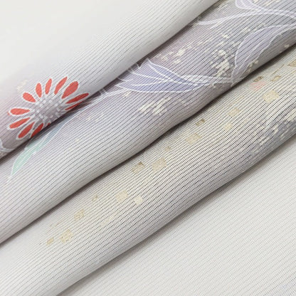 百華 Y5525 夏着物 絽 正絹 流水に菊 手縫い仕立て 訪問着