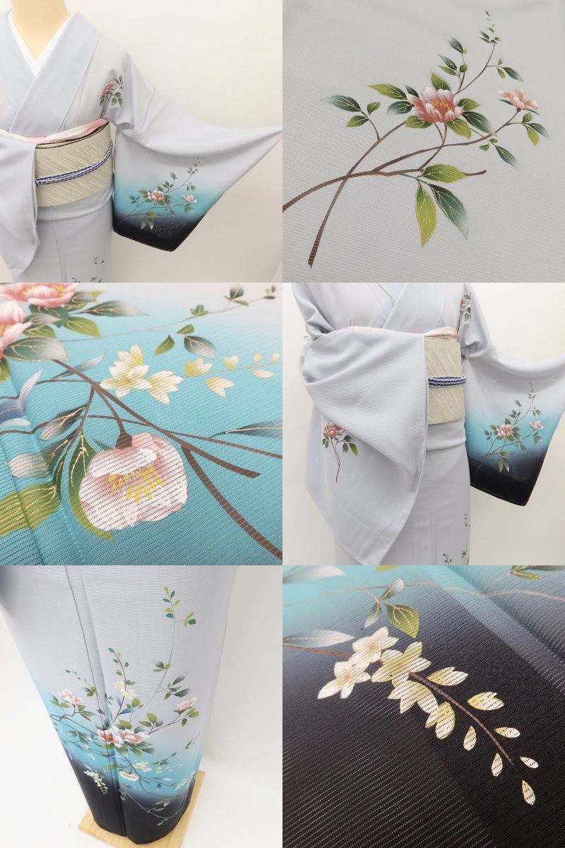 百華 Y5531 新品 仕付け糸付 夏着物 絽 正絹 手縫い仕立て 訪問着