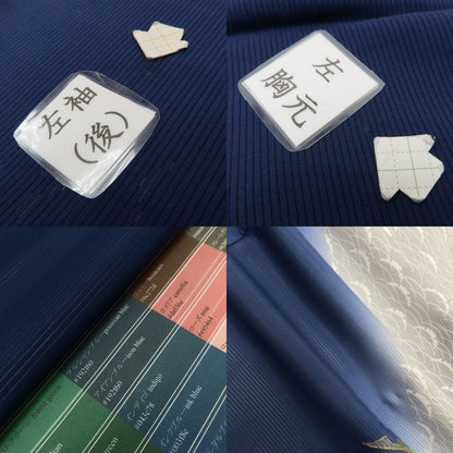 百華 Y5533 新品 仕付け糸付 夏着物 露芝 洒落一つ紋 刺繍 絽 正絹 居敷当て付 手縫い仕立て 訪問着