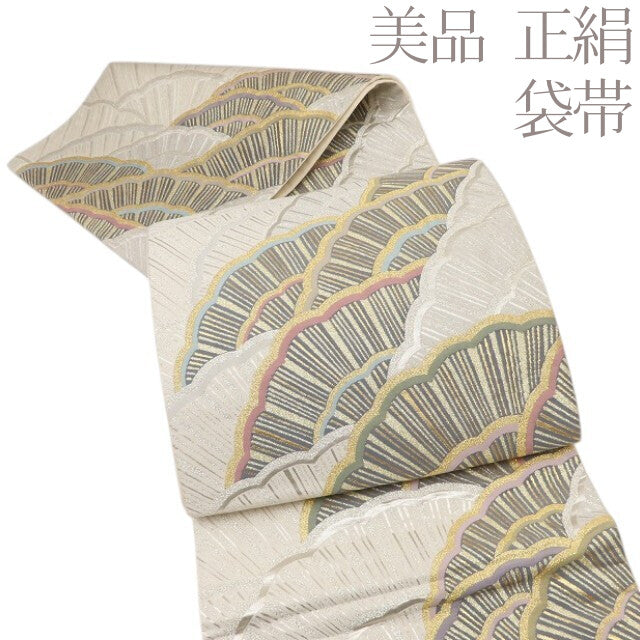 百華 Y5556 美品 着物 正絹 袋帯