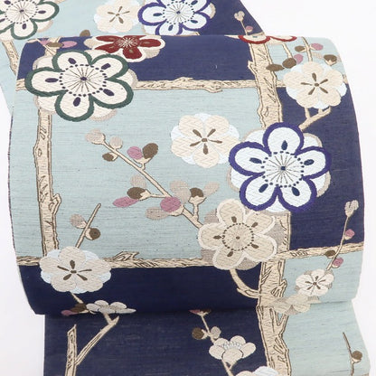 百華 Y5557 新品 着物 梅 正絹 袋帯