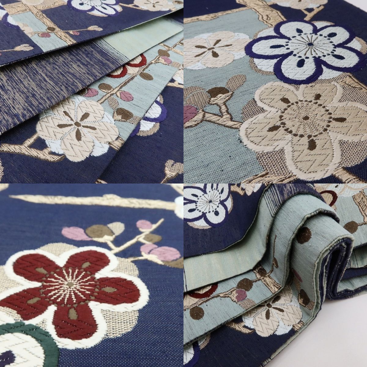 百華 Y5557 新品 着物 梅 正絹 袋帯