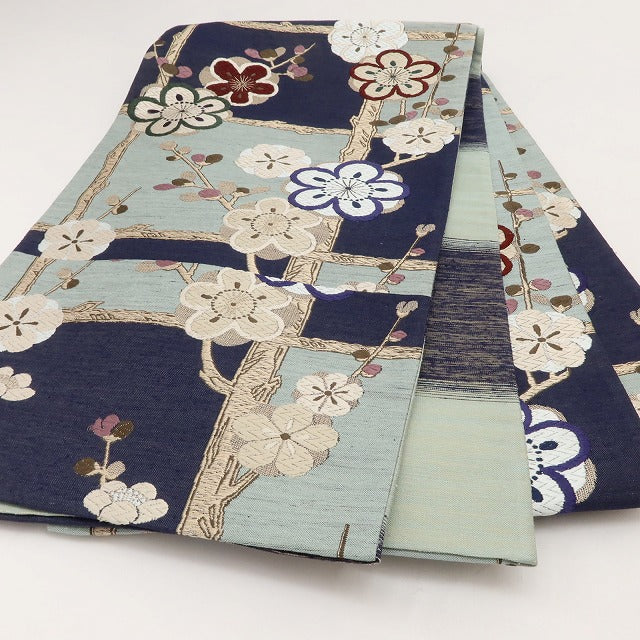 百華 Y5557 新品 着物 梅 正絹 袋帯
