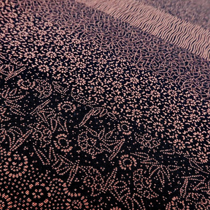 百華 Y5569 美品 作家物落款 寄せ柄 菊 梅 笹 紅葉 ふくら雀 着物 単衣 正絹 手縫い仕立て 江戸小紋
