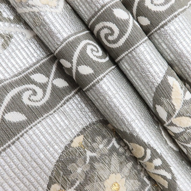 百華 Y5571 美品 着物 正絹 更紗 袋帯