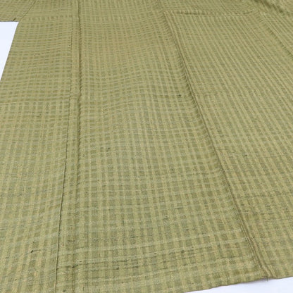 百華 Y5576 美品 夏着物 夏単衣 正絹 手縫い仕立て 紬　