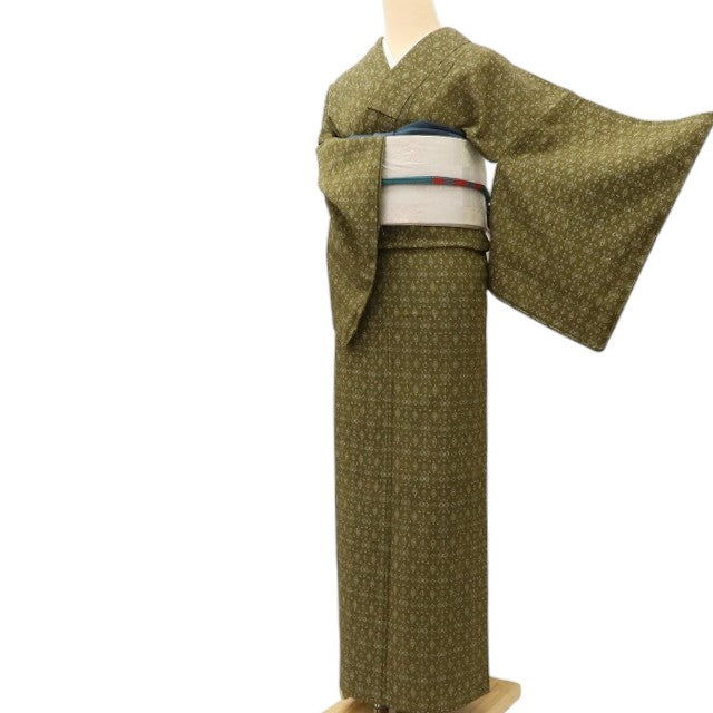 百華 Y5578 新品 仕付け糸付 単衣 正絹 手縫い仕立て 小紋