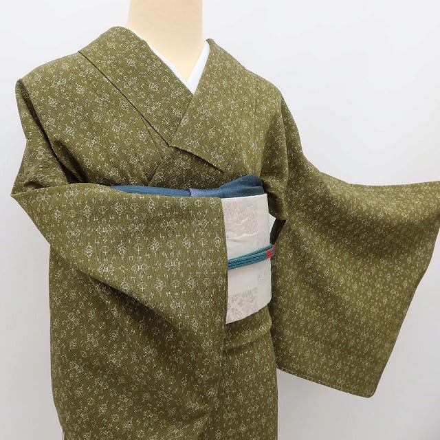 百華 Y5578 新品 仕付け糸付 単衣 正絹 手縫い仕立て 小紋