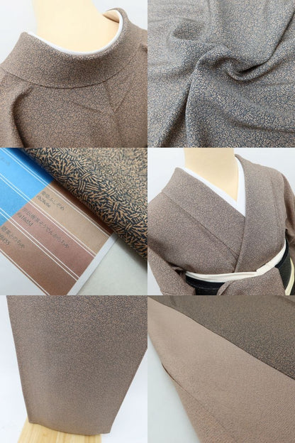百華 Y5580 美品 着物 単衣 正絹 手縫い仕立て 小紋