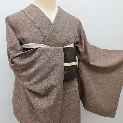 百華 Y5580 美品 着物 単衣 正絹 手縫い仕立て 小紋