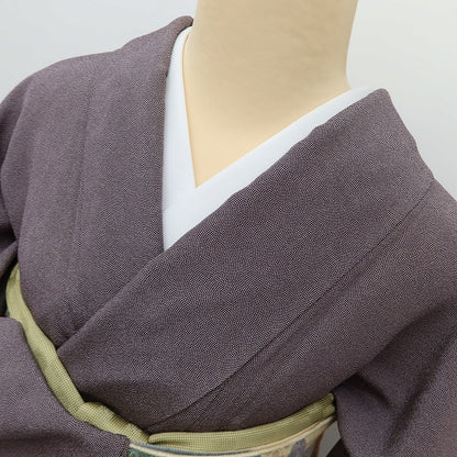 百華 Y5581 着物 単衣 正絹 鮫柄 居敷当て付 手縫い仕立て 江戸小紋