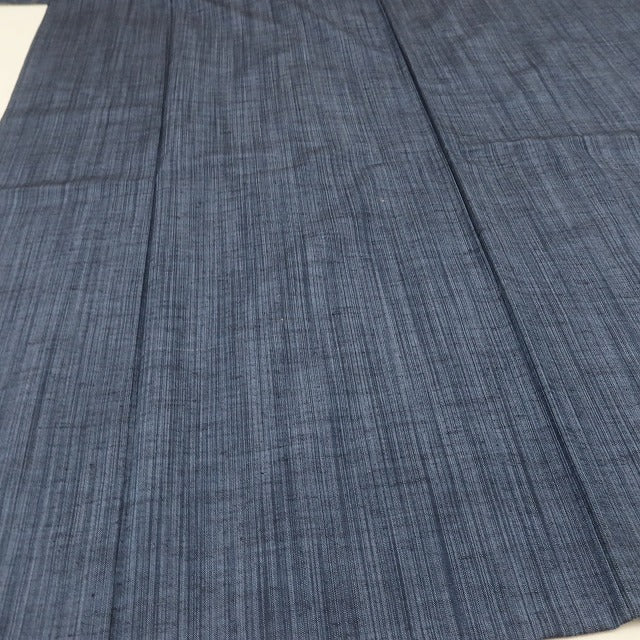百華 Y5590 美品 着物 縦縞 単衣 正絹 居敷当て付 手縫い仕立て 紬