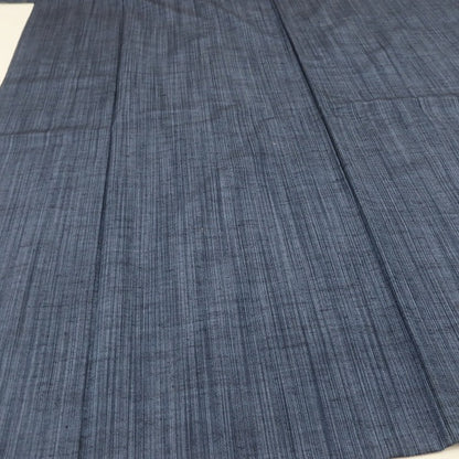 百華 Y5590 美品 着物 縦縞 単衣 正絹 居敷当て付 手縫い仕立て 紬