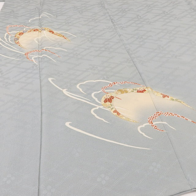 百華 Y5591 坂東三津五郎落款 金駒刺繍 トールサイズ 着物 正絹 手縫い仕立て 訪問着