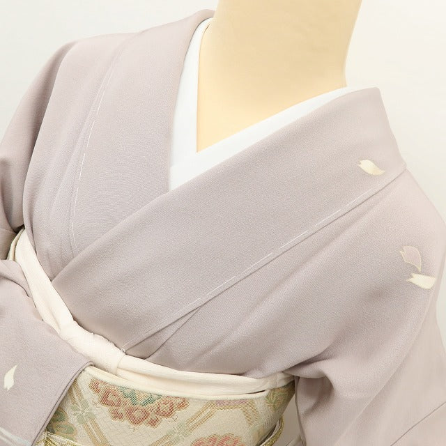 百華 Y5592 新品 仕付け糸付 本加賀友禅 菊田宏幸落款 やまと誂製 着物 桜 トンボ 勝ち虫 正絹 手縫い仕立て 訪問着