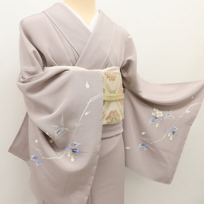 百華 Y5592 新品 仕付け糸付 本加賀友禅 菊田宏幸落款 やまと誂製 着物 桜 トンボ 勝ち虫 正絹 手縫い仕立て 訪問着