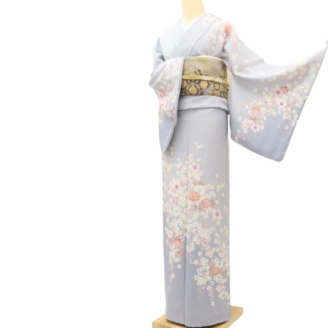 百華 Y5593 新品 仕付け糸付 金駒刺繍 桜 トールサイズ 着物 正絹 手縫い仕立て 訪問着