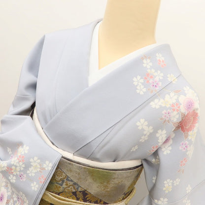 百華 Y5593 新品 仕付け糸付 金駒刺繍 桜 トールサイズ 着物 正絹 手縫い仕立て 訪問着