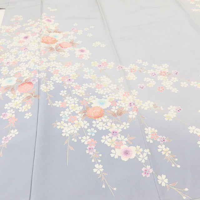 百華 Y5593 新品 仕付け糸付 金駒刺繍 桜 トールサイズ 着物 正絹 手縫い仕立て 訪問着