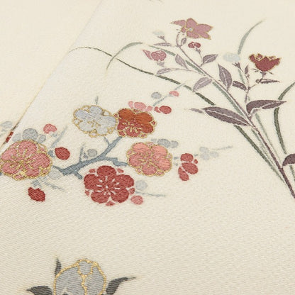 百華 Y5594 新品 仕付け糸付 着物 正絹 菊 梅 桔梗 蘭 手縫い仕立て 訪問着