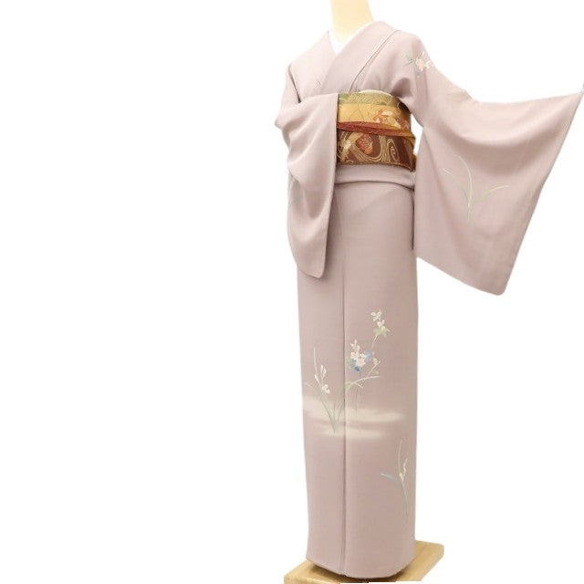 百華 Y5595 美品 本加賀友禅 南克治落款 着物 正絹 手縫い仕立て 訪問着