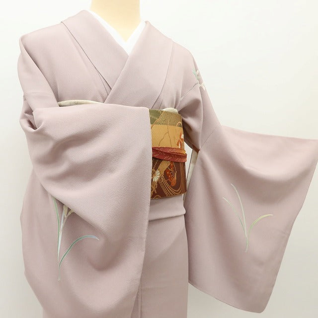 百華 Y5595 美品 本加賀友禅 南克治落款 着物 正絹 手縫い仕立て 訪問着