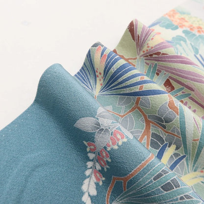 百華 Y5597 美品 茂樹落款 桜 菊 紫陽花 着物 正絹 手縫い仕立て 訪問着