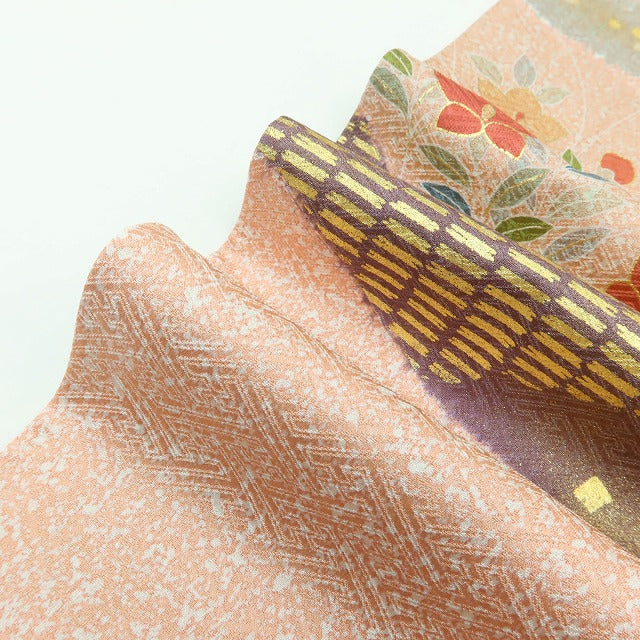 百華 Y5604 新品 京友禅 仕付け糸付 金駒刺繍 着物 正絹 手縫い仕立て 訪問着